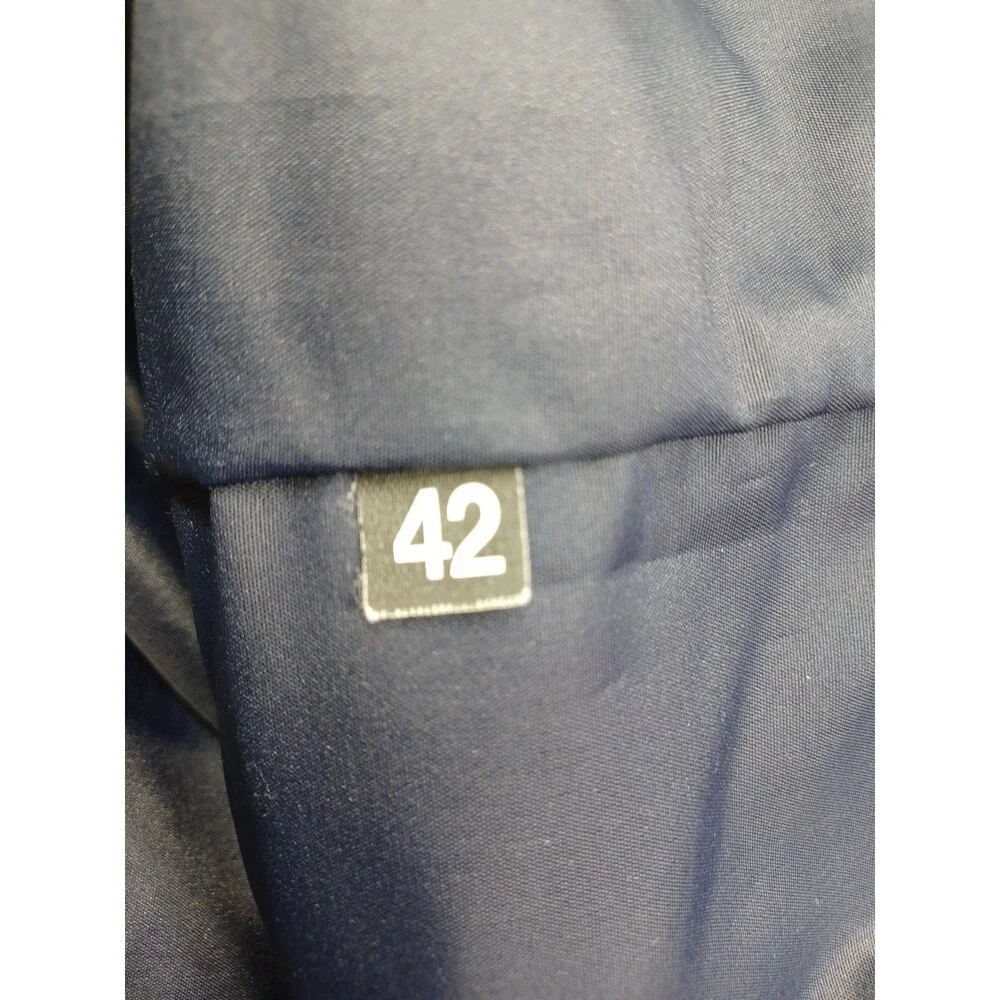 Vtg Haggar Mens Blazer Jacket Sz 42 Washable Blue 2 Gold Buttons